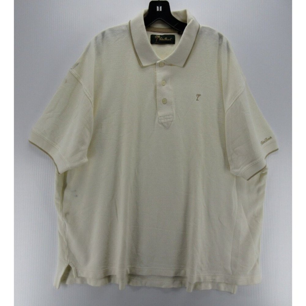 Palm Beach Polo Shirt 2X Big Golf Pullover Hawaiian Palm Tree Logo *